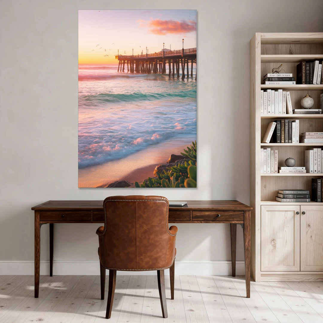 San Diego Pacific Beach Vibes - Canvas Wall Art - Office - 40x60
