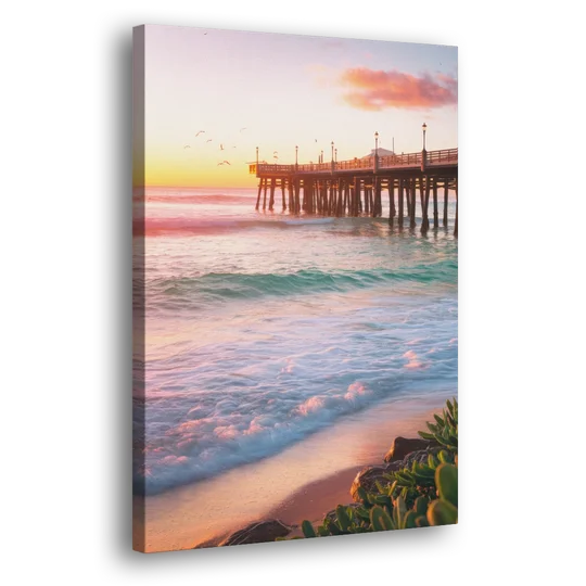San Diego Pacific Beach Vibes - Canvas Wall Art - Side