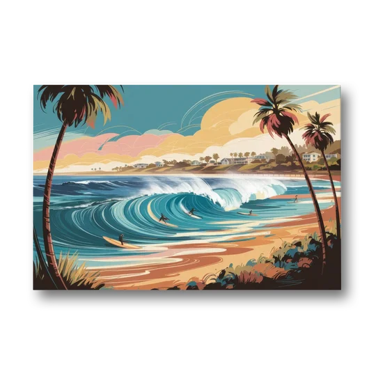 San Diego Surf Culture - Canvas Wall Art - Front