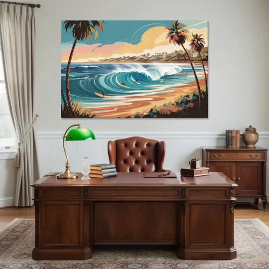 San Diego Surf Culture - Canvas Wall Art - Office - 60x40
