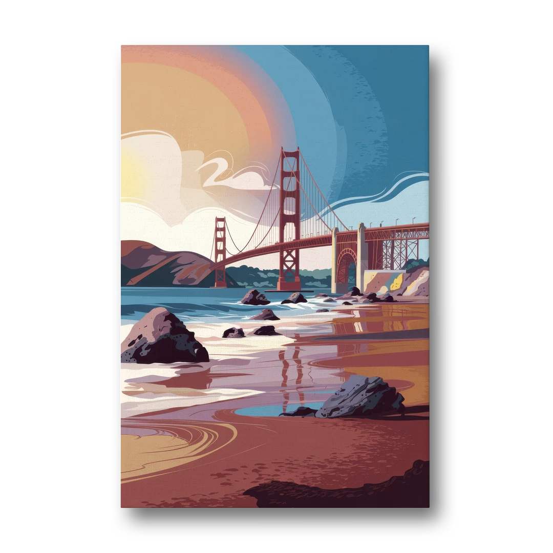 San Francisco Coastal Beauty - Canvas Wall Art - Front