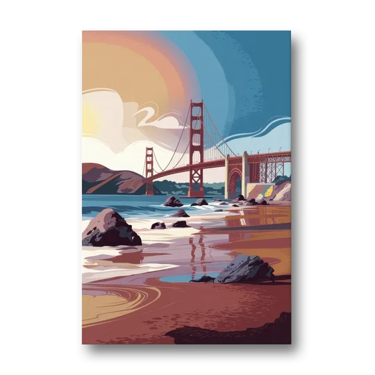 San Francisco Coastal Beauty - Canvas Wall Art - Front