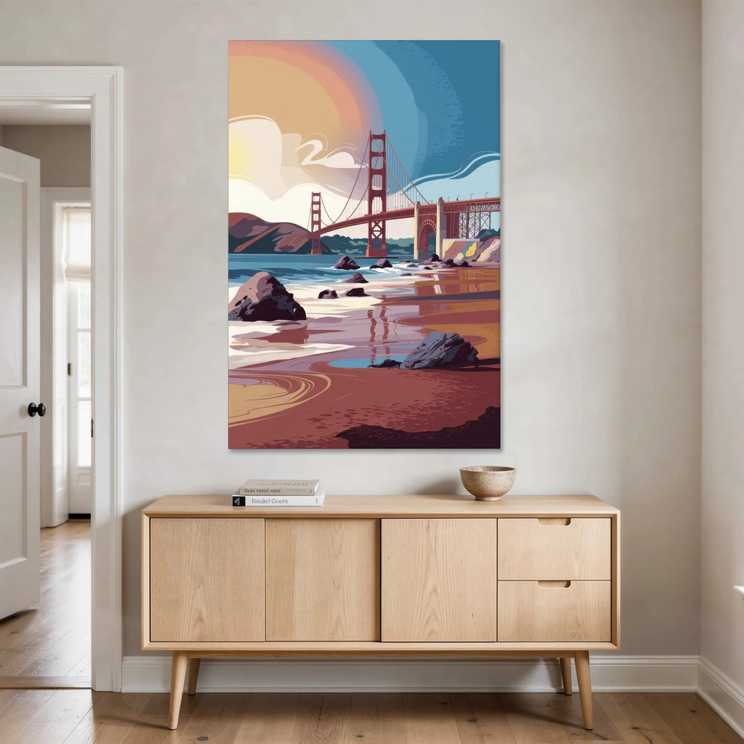 San Francisco Coastal Beauty - Canvas Wall Art - Coffee Table - 40x60