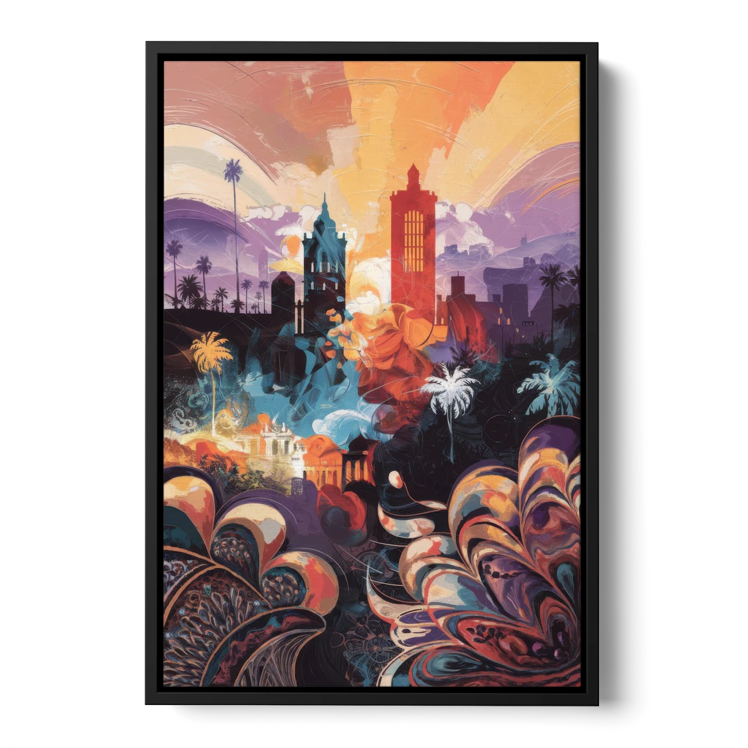 San Jose Cultural Heritage - Black Framed Canvas Wall Art - Front