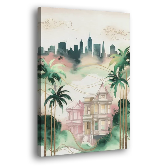 San Jose Urban Charm - Canvas Wall Art - Side
