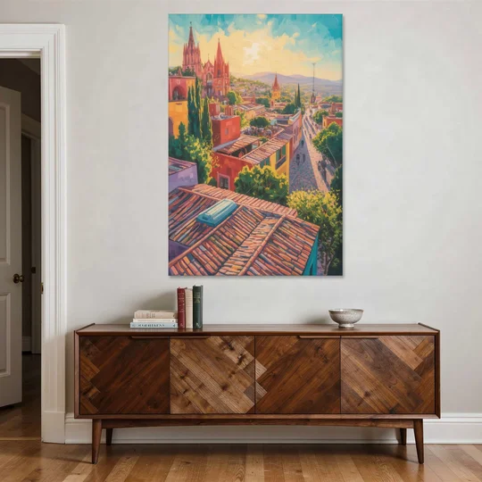 San Miguel Rooftops - Canvas Wall Art - Coffee Table - 40x60