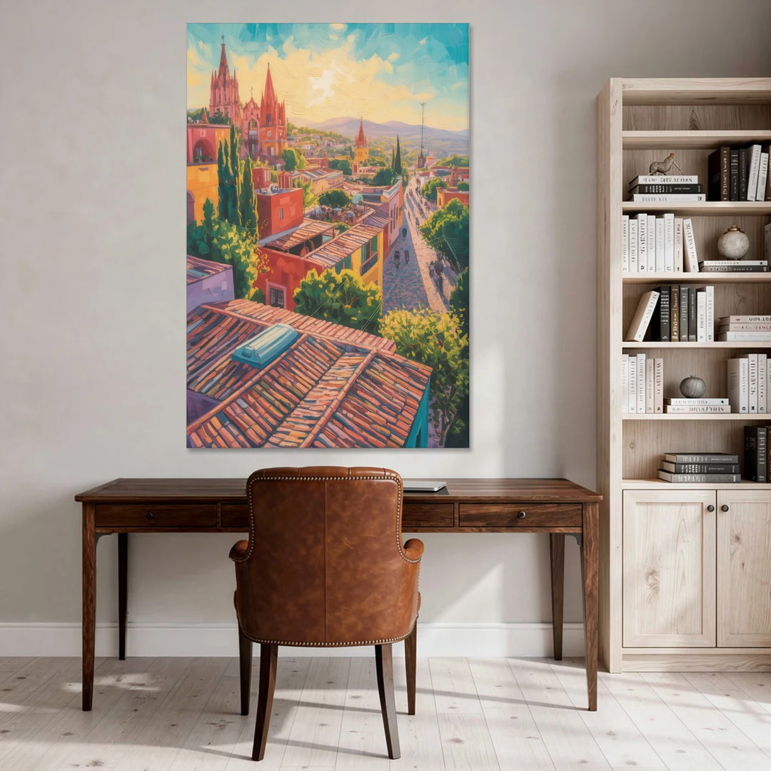 San Miguel Rooftops - Canvas Wall Art - Office - 40x60