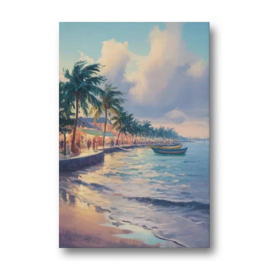 San Miguel Waterfront - Canvas Wall Art - Front
