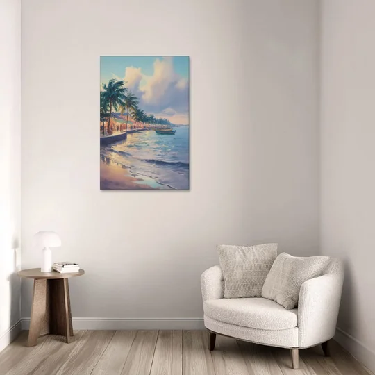 San Miguel Waterfront - Canvas Wall Art - Sofa - 24x36