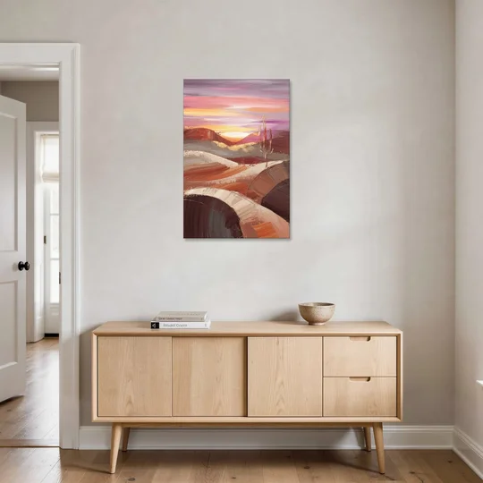 Santa Fe Desert Sunrise - Canvas Wall Art - Coffee Table - 24x36