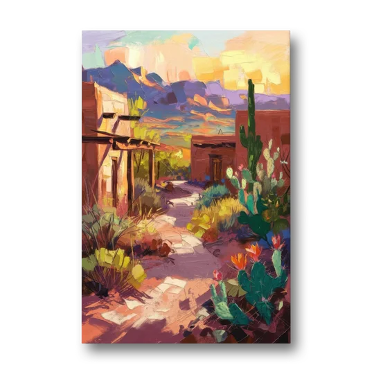 Santa Fe Desert Trail - Canvas Wall Art - Front