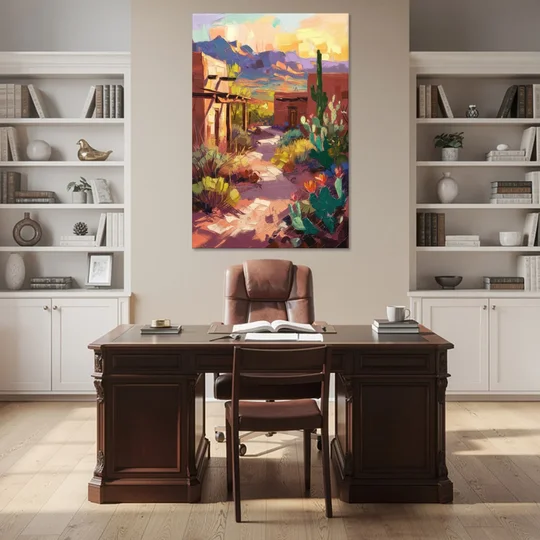 Santa Fe Desert Trail - Canvas Wall Art - Office - 40x60