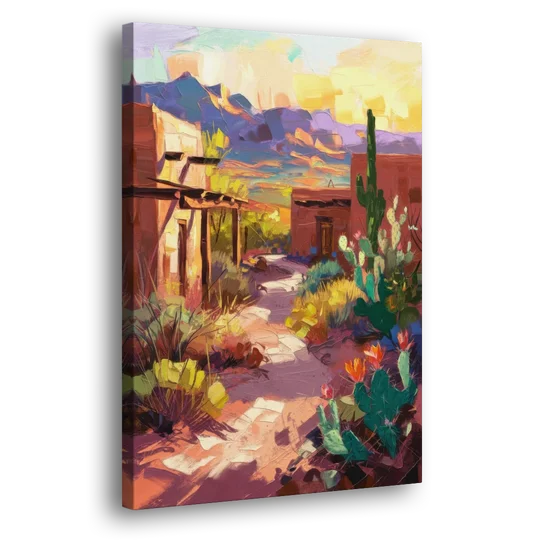 Santa Fe Desert Trail - Canvas Wall Art - Side
