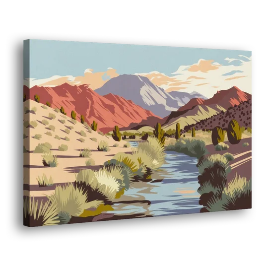 Santa Fe Mountain View - Canvas Wall Art - Side