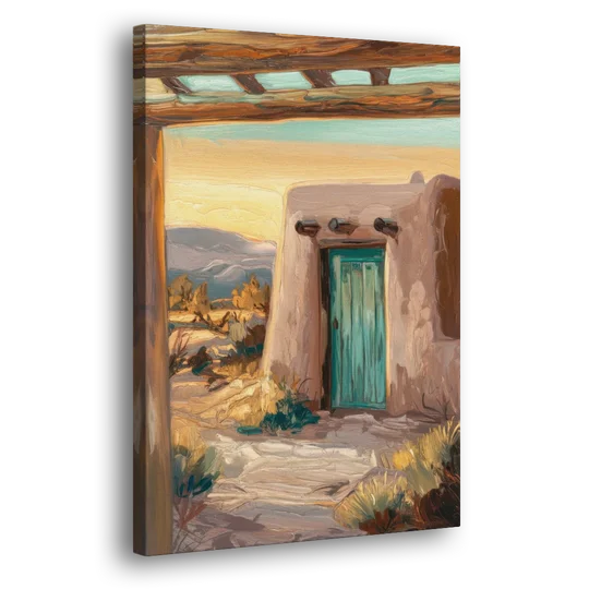 Santa Fe Pueblo Style - Canvas Wall Art - Side