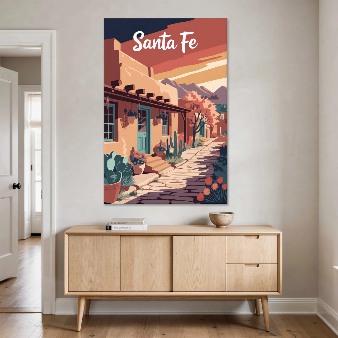 Santa Fe Southwest Charm - Canvas Wall Art - Coffee Table - 40x60