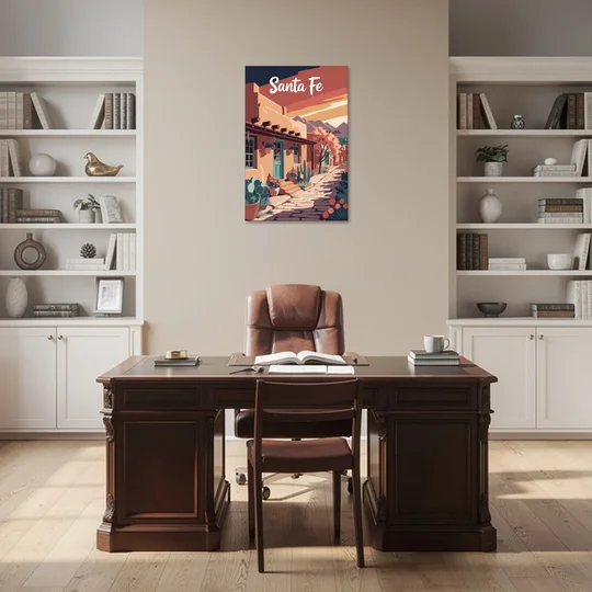 Santa Fe Southwest Charm - Canvas Wall Art - Office - 24x36
