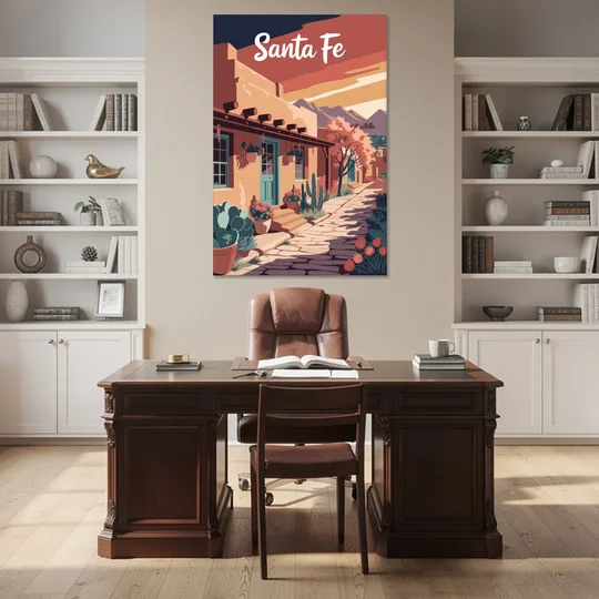 Santa Fe Southwest Charm - Canvas Wall Art - Office - 40x60