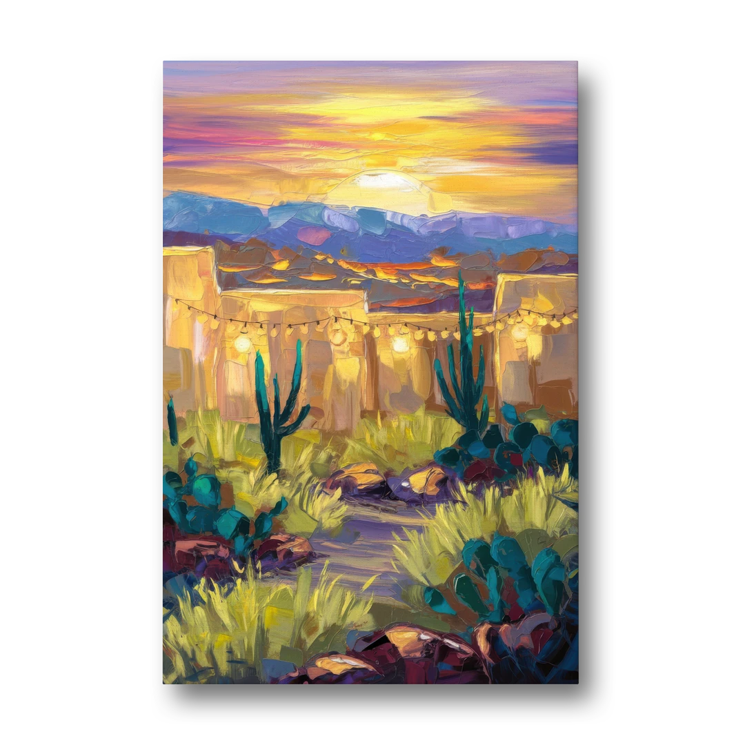 Santa Fe Sunlit Horizon - Canvas Wall Art - Front