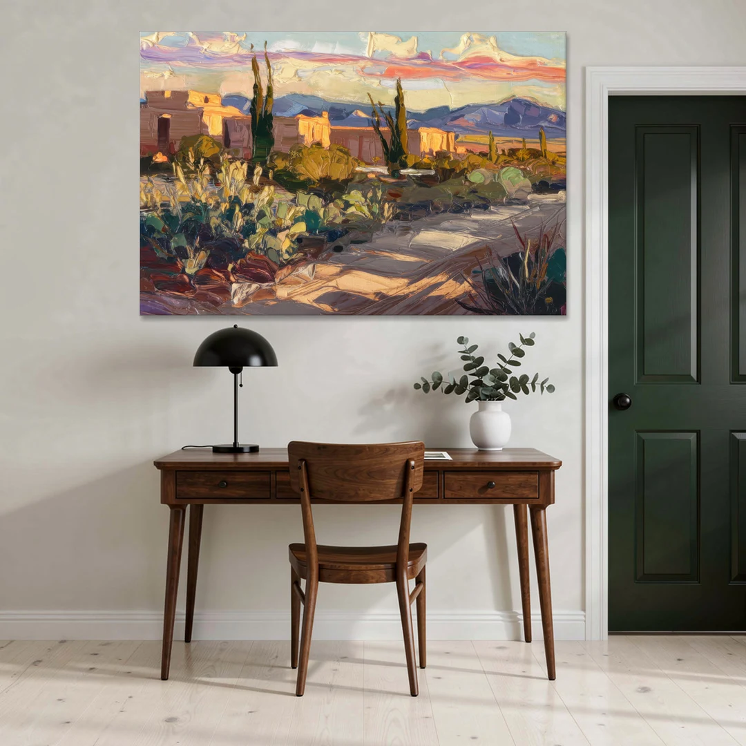 Santa Fe Sunset Landscape - Canvas Wall Art - Office - 60x40