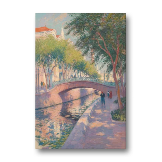 Santa Lucía Riverwalk - Canvas Wall Art - Front