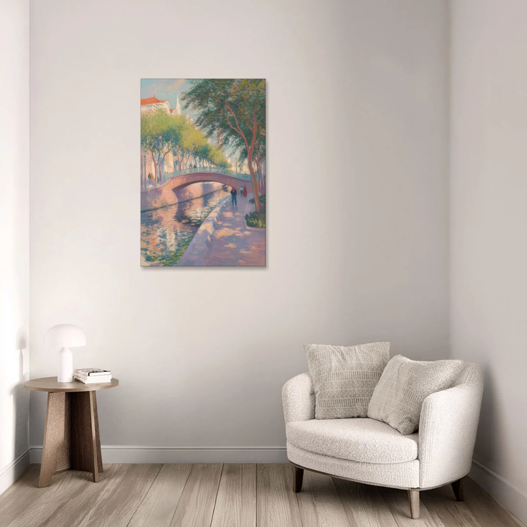 Santa Lucía Riverwalk - Canvas Wall Art - Sofa - 24x36
