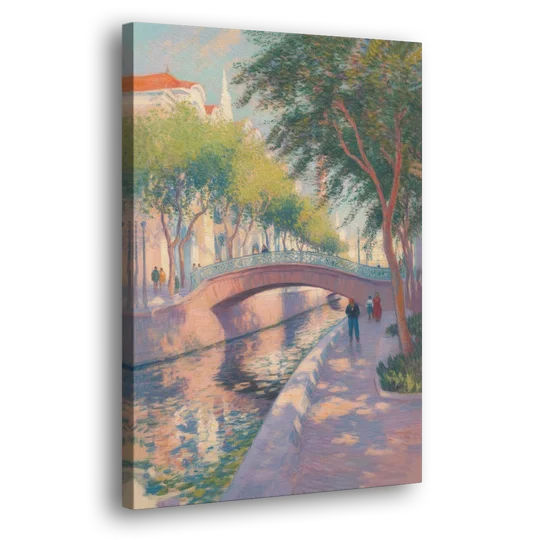 Santa Lucía Riverwalk - Canvas Wall Art - Side