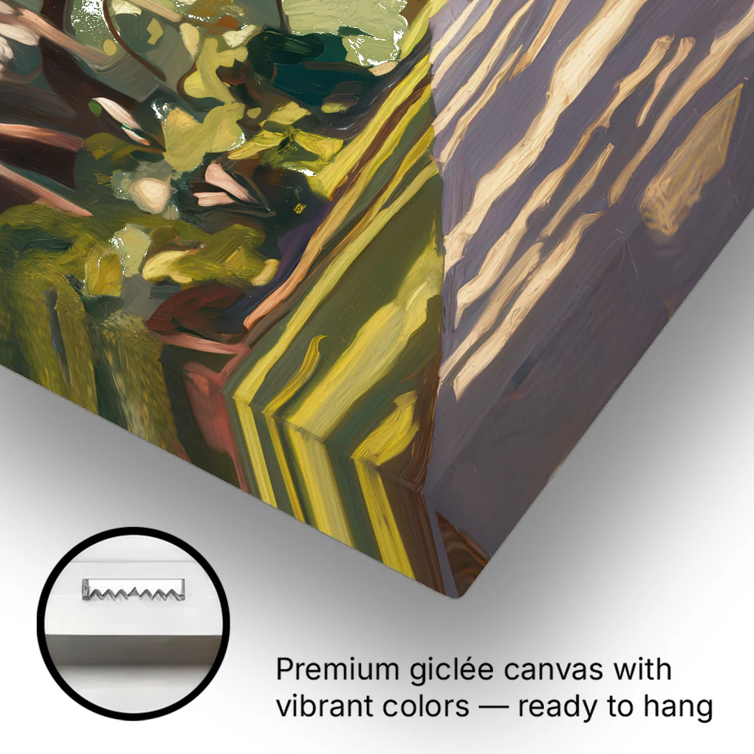 Savannah Oak Trees and Moss - Canvas Wall Art - Gallery Wrap Corner