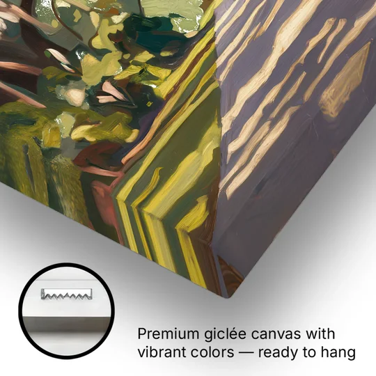 Savannah Oak Trees and Moss - Canvas Wall Art - Gallery Wrap Corner
