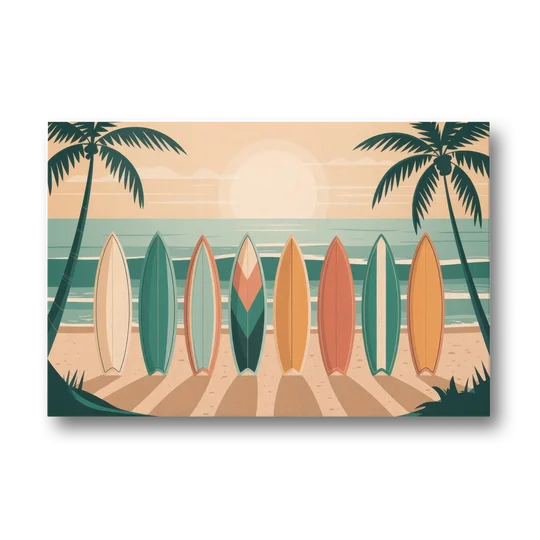 Sayulita Surfboards - Canvas Wall Art - Front