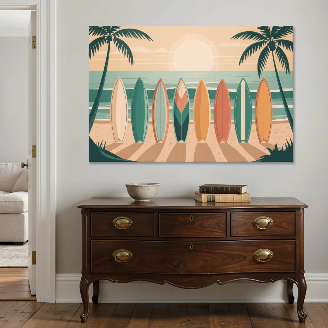 Sayulita Surfboards - Canvas Wall Art - Coffee Table - 60x40