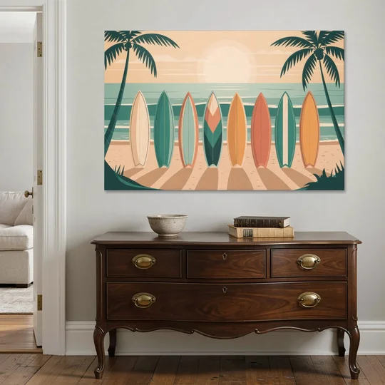 Sayulita Surfboards - Canvas Wall Art - Coffee Table - 60x40