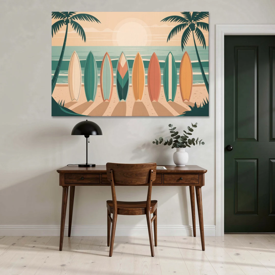Sayulita Surfboards - Canvas Wall Art - Office - 60x40