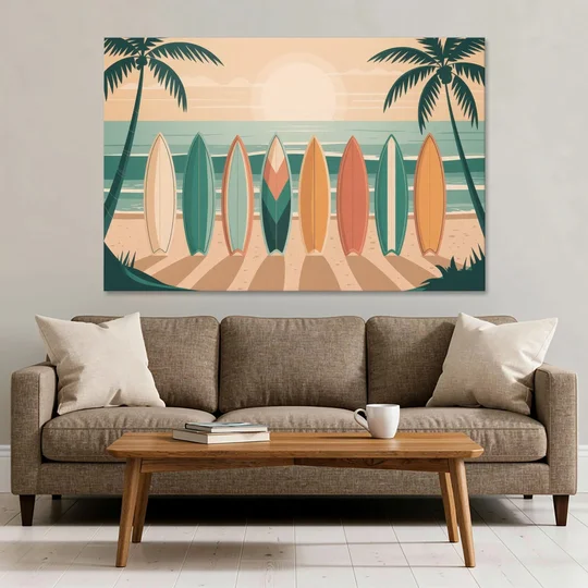 Sayulita Surfboards - Canvas Wall Art - Sofa - 60x40