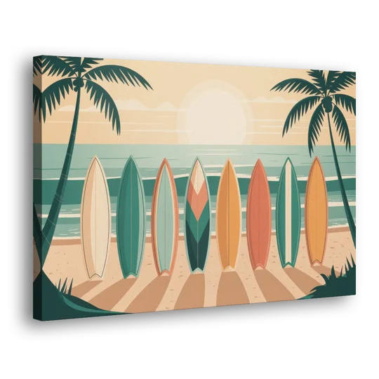 Sayulita Surfboards - Canvas Wall Art - Side