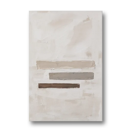 Scandinavian Abstract Art of Birch, Ash and Walnut Bars - Canvas Wall Art - Front