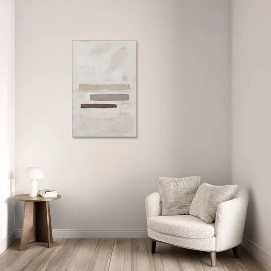 Scandinavian Abstract Art of Birch, Ash and Walnut Bars - Canvas Wall Art - Sofa - 24x36