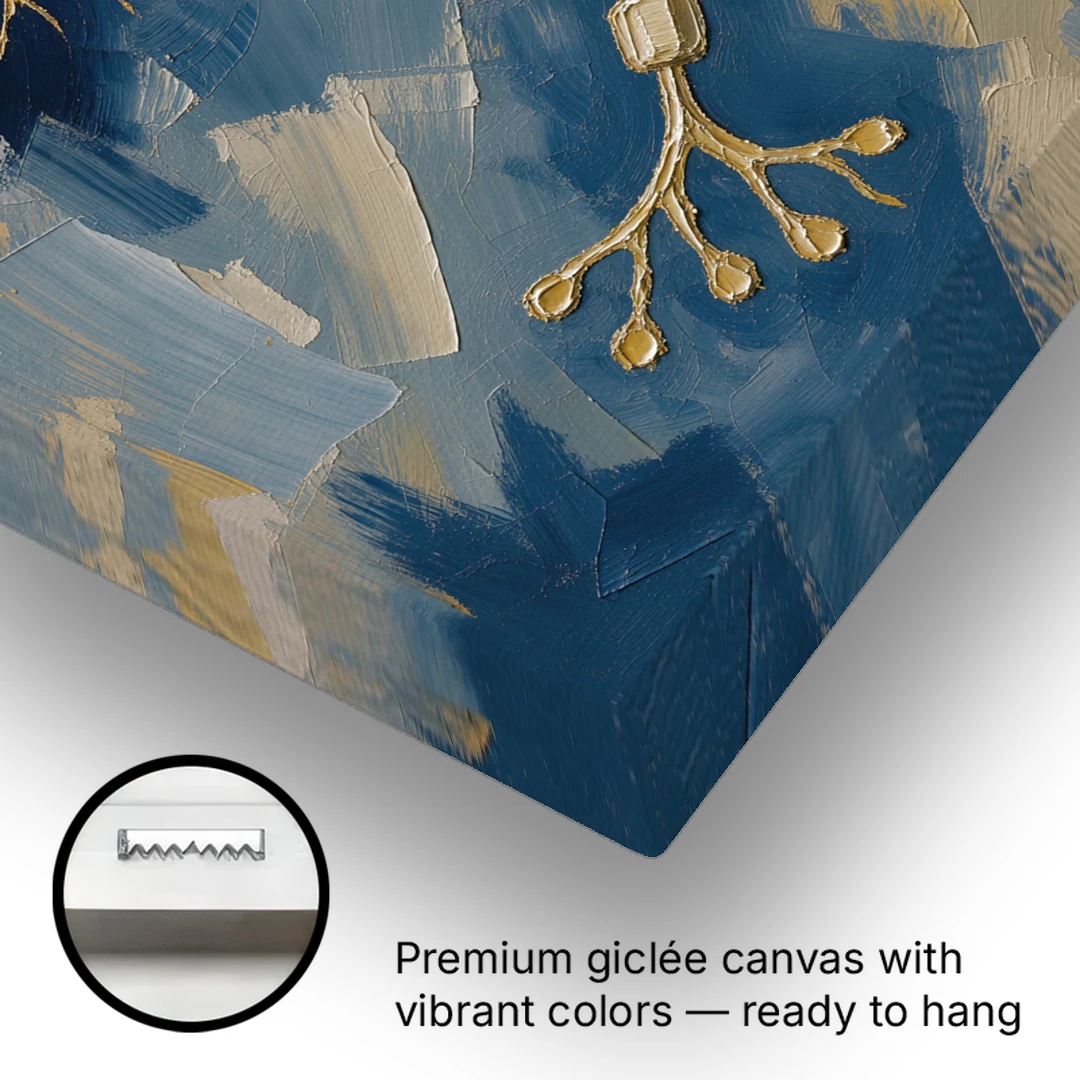 Science Wall Art of a Golden Nerve Cell - Canvas Wall Art - Gallery Wrap Corner