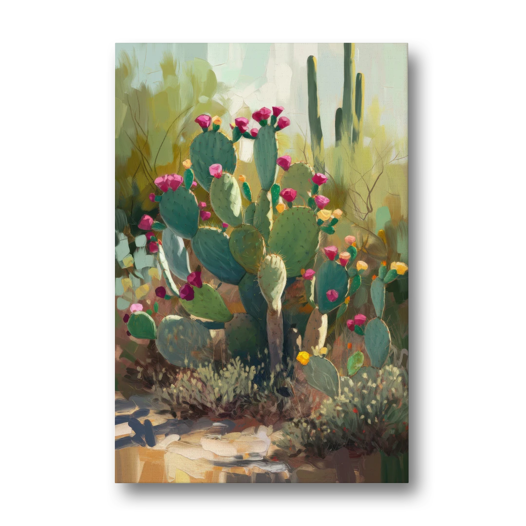 Scottsdale Cactus Bloom - Canvas Wall Art - Front