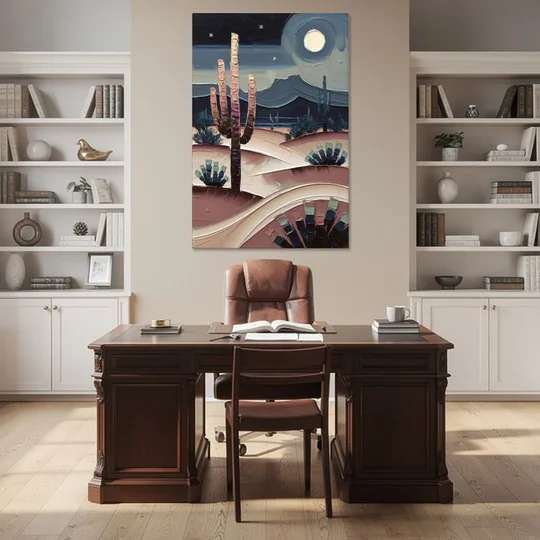 Scottsdale Desert Nights - Canvas Wall Art - Office - 40x60