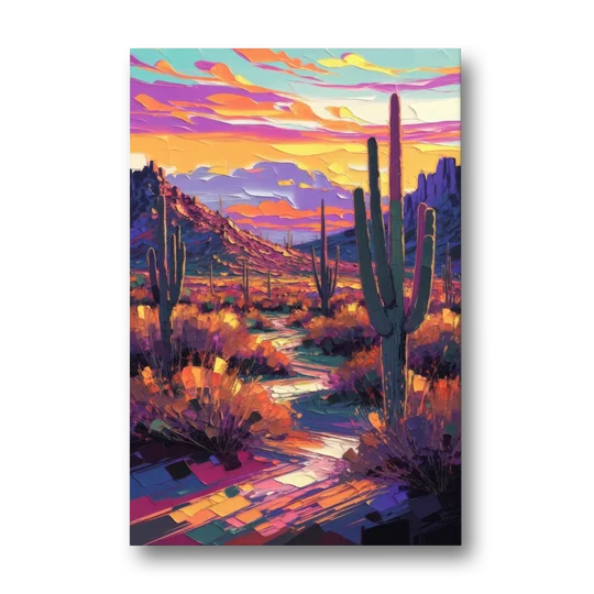 Scottsdale Desert Sunset - Canvas Wall Art - Front