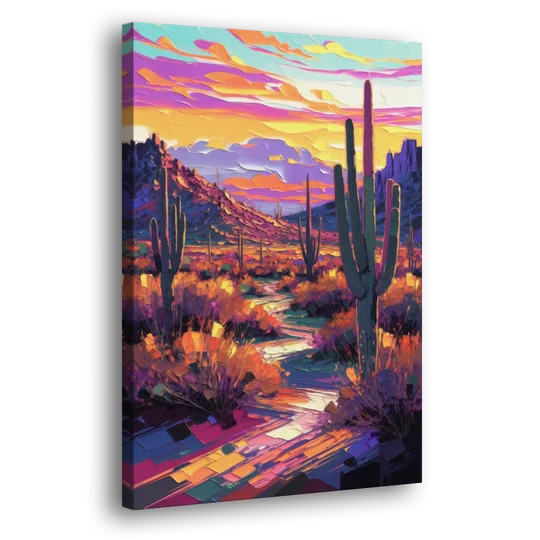Scottsdale Desert Sunset - Canvas Wall Art - Side