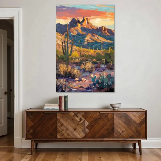 Scottsdale Mountain Views - Canvas Wall Art - Coffee Table - 40x60