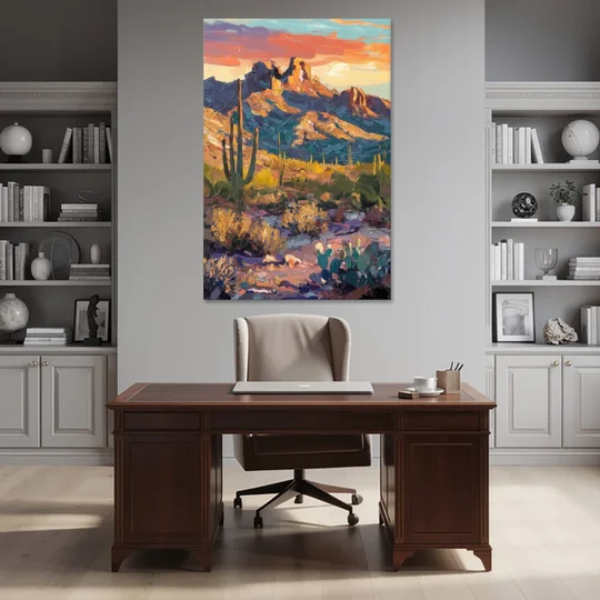 Scottsdale Mountain Views - Canvas Wall Art - Office - 40x60