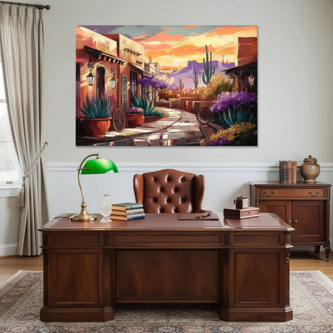 Scottsdale Old Town Charm - Canvas Wall Art - Office - 60x40