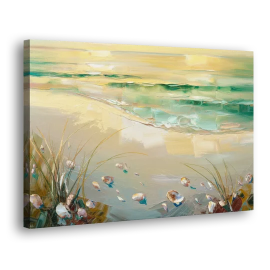 Seaside Beachfront Serenity - Canvas Wall Art - Side