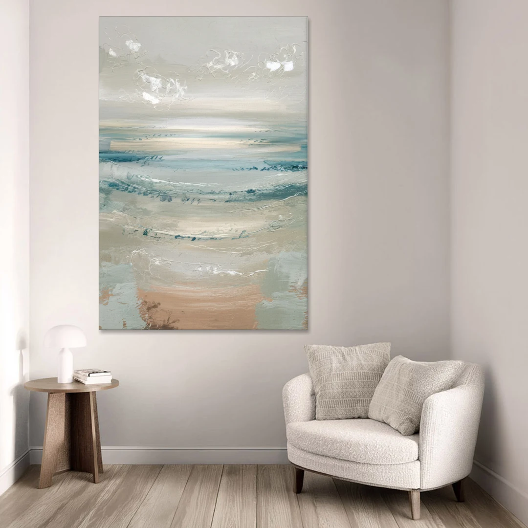 Seaside Blue Horizon - Canvas Wall Art - Sofa - 40x60