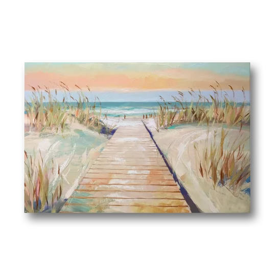 Seaside Boardwalk Dreams - Canvas Wall Art - Front