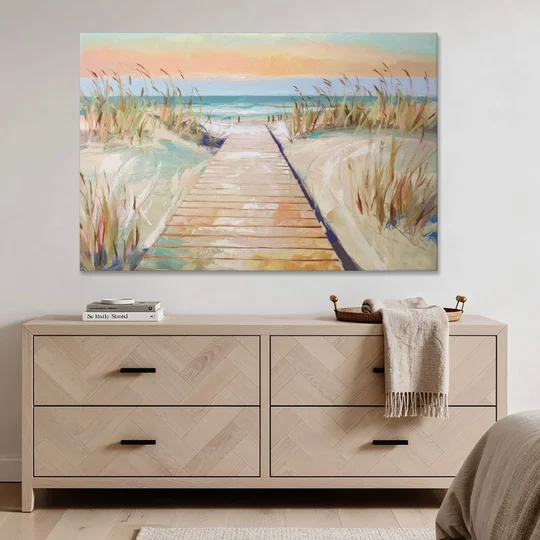 Seaside Boardwalk Dreams - Canvas Wall Art - Coffee Table - 60x40
