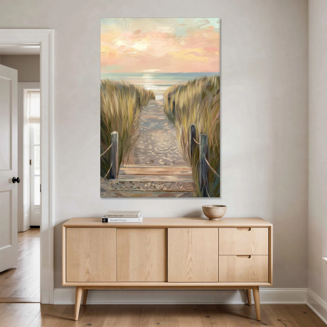 Seaside Coastal Path - Canvas Wall Art - Coffee Table - 40x60